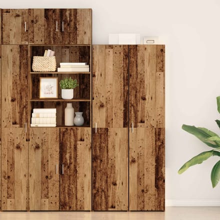vidaXL - Highboard - Oudhout - 40 - x - 42,5 - x - 185 - cm