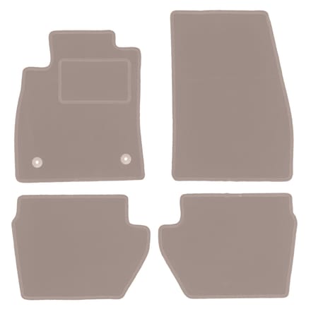 Beige velours matten voor: Ford Fiesta MK8 hatchback (2017-)