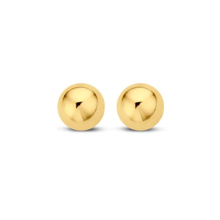 New Bling Goud 9NBG-0099 Oorknop Halfbolletje - Glad - 4mm - Goud