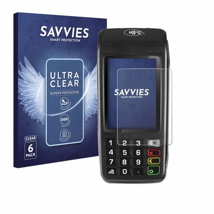 Savvies - Screenprotector voor ingenico Move/5000 - Folie Beschermfolie transparant 6 Stuks