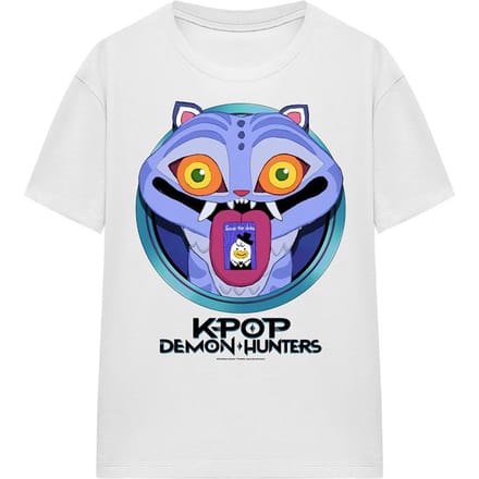K-Pop Demon Hunters Dames/Dames Save The Date Derpy Tijger Cartoon T-shirt (Wit)