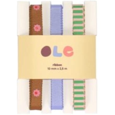 Ole cadeaulinten flower - plain - stripe