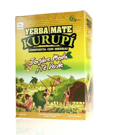Yerba mate kurupi gember munt en groene thee 500g