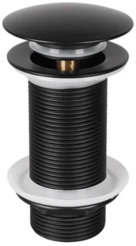 Clickwaste afvoerplug mat zwart (zonder overloop)