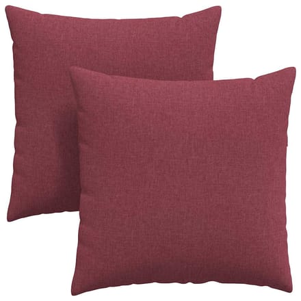vidaXL - Zitkussens - 2 - st - Stof - Wijnrood - 80 - x - 80 - cm