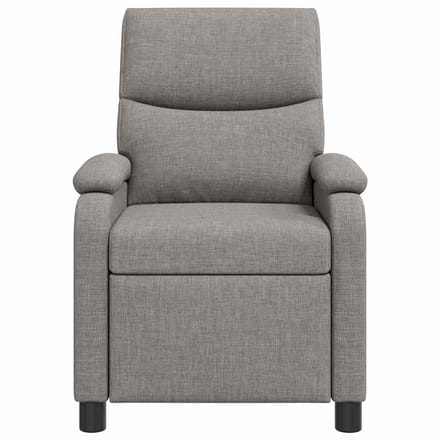vidaXL - Recliner - Taupe - Stof