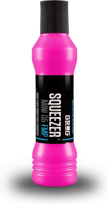 Grog Squeezer FMP Mini Verfstift - Schrijfbreedte 5 mm - Neon Roze Stift - Permanente stift - Neon Fuchsia