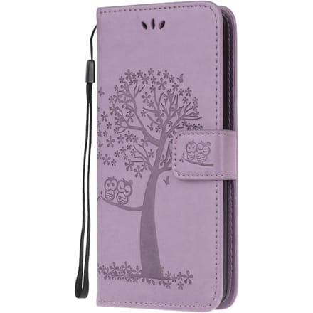 Comfycase Samsung Galaxy S20 Ultra Bookcase Hoesje Uiltjes Paars
