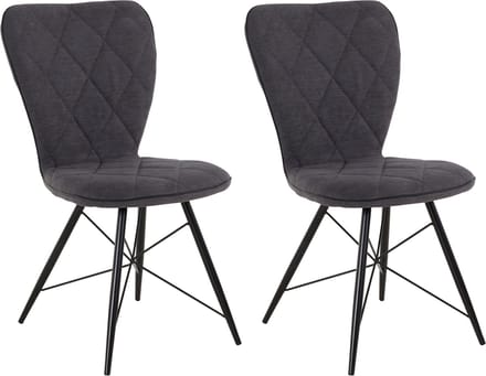 Viola-Eetkamerstoel - Set van 2 - Antraciet