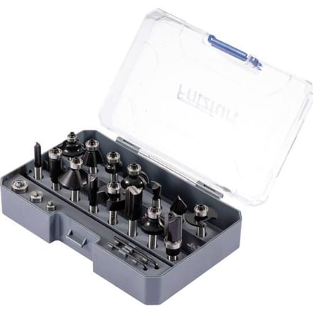 FRITZFURT 2801-8015 Freesset Carbonstaal Schachtdiameter 8 mm 20-delig