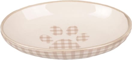 Flamingo Kattenvoerbak Mylo - Beige/wit - 90 ml