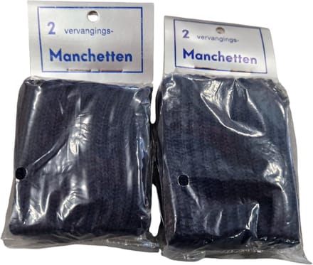 vervangings manchetten blauw 2stuks manchet boordstof