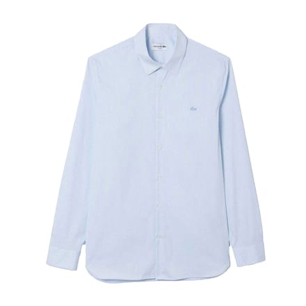 Lacoste Heren geruit Popeline Overhemd (Wit)