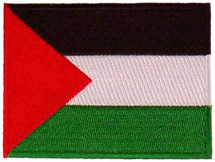 Strijkapplicatie/Patch - Vlag Palestijns - 8x6cm