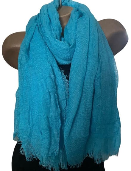 Dames effen kleur sjaal 100# blue