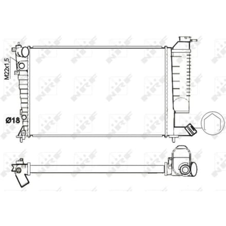 Radiator, motorkoeling NRF 54716