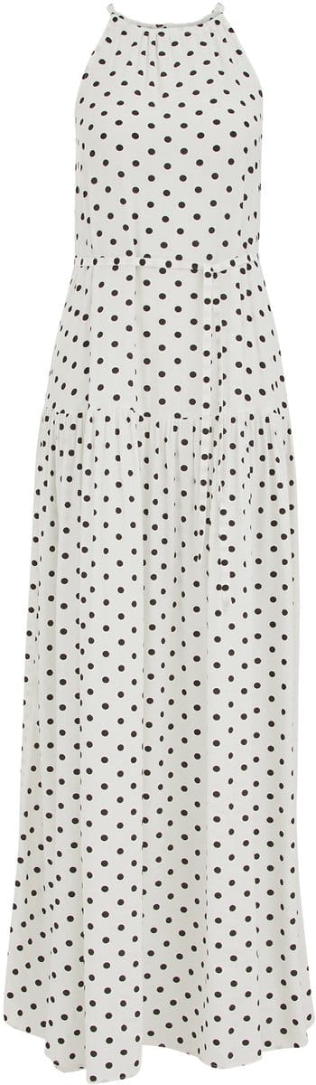 WE Fashion Dames midi jurk met stippenprint