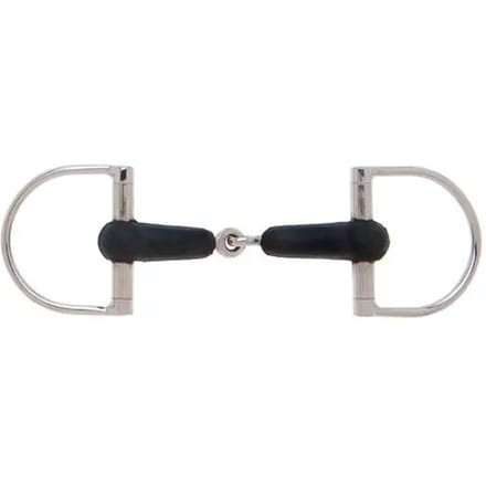 Mors voor Engelse paard met ringen in D met rubberen mond Sefton