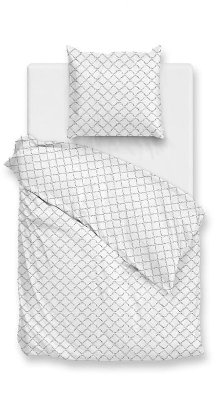 Zohome Linea-di-Satinado Dekbedovertrek - 100% Katoen-Satijn - 140x220 - Wit