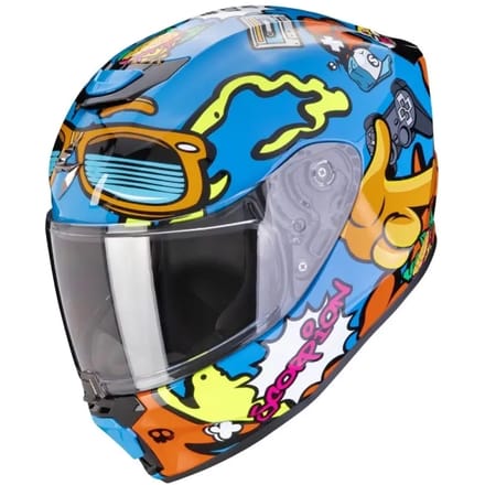 Scorpion EXO-JNR Fun Blauw Oranje Integraalhelm - Helm