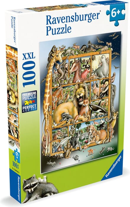 Ravensburger puzzel Dieren collage - Legpuzzel - 100 XXL stukjes