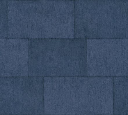 TEGELPATROON BEHANG | Metallic Glans - donkerblauw - A.S. Création Titanium 3