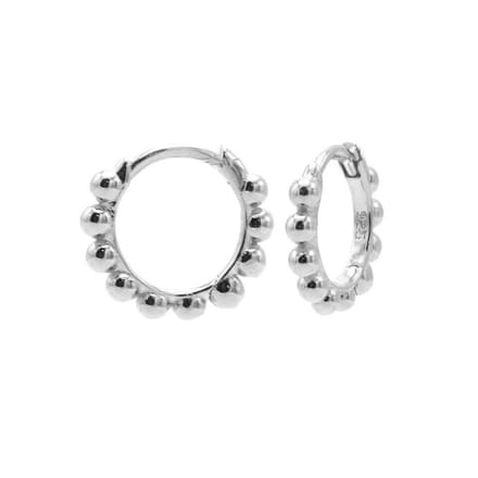 Karma Oorringen Hinged Hoops Dots 10 mm Zilver