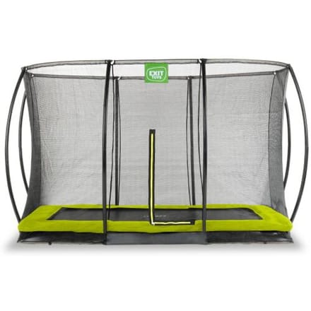 EXIT Silhouette Trampoline 244x366cm - met Veiligheidsnet - Inground - Rechthoekig - Voor Kinderen - Groen
