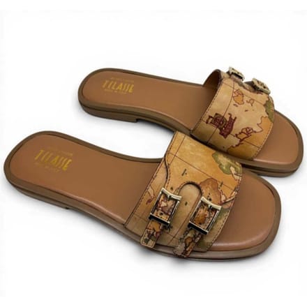 Alviero Martini 1 Classe Slipper Geo Classic natuurlijke vrouw maat 35