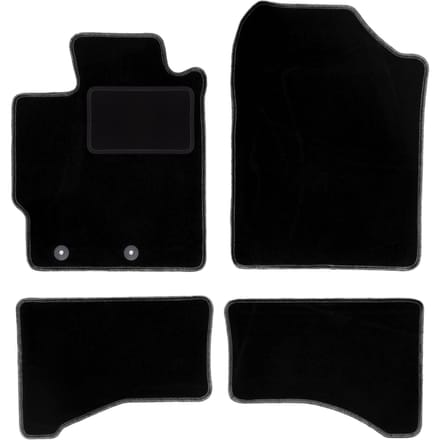 Zwarte veloursmatten voor: Toyota Yaris III Hybrid hatchback (2013-2017)