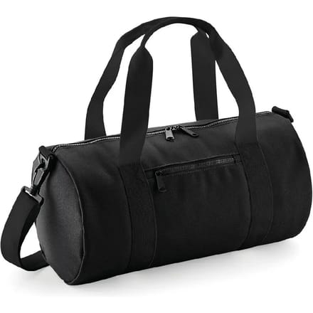 BagBase Mini Barrel Bag BG140S - Black/Black - 40 x 20 x 20 cm
