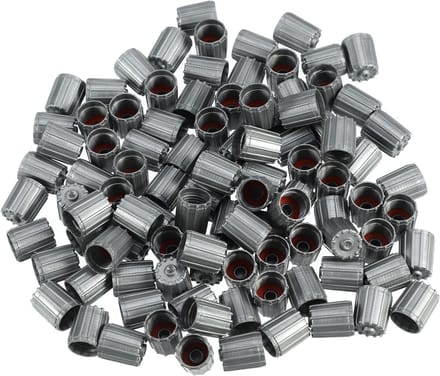 Universele Ventieldoppen voor Auto en SUV, 12mm, Plastic, Grijs, 100 Stuks voor Optimaal Gebruik