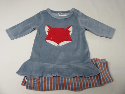 Wiplala - Jen & James ,- Pyjama - Velour - Meisje - Vosje - 5 jaar 110