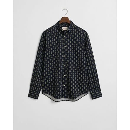 Gant Overhemd Paisley Pattern Twill Avond Blauw / male
