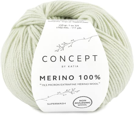 Katia Concept Merino 100% - 95 bleekgroen - Wol Garen