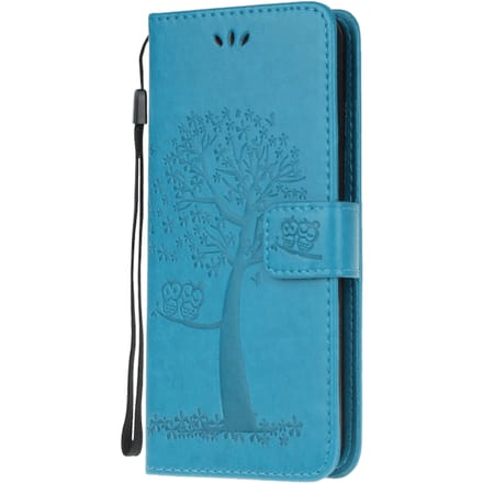 Comfycase Samsung Galaxy S20 Ultra Bookcase Hoesje Uiltjes Blauw