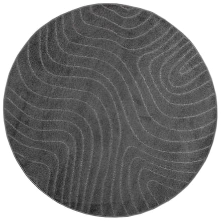 vidaXL - Binnen- - en - buitenkleed - PALMERAS - Antraciet - Ø - 120 - CM - Polyester
