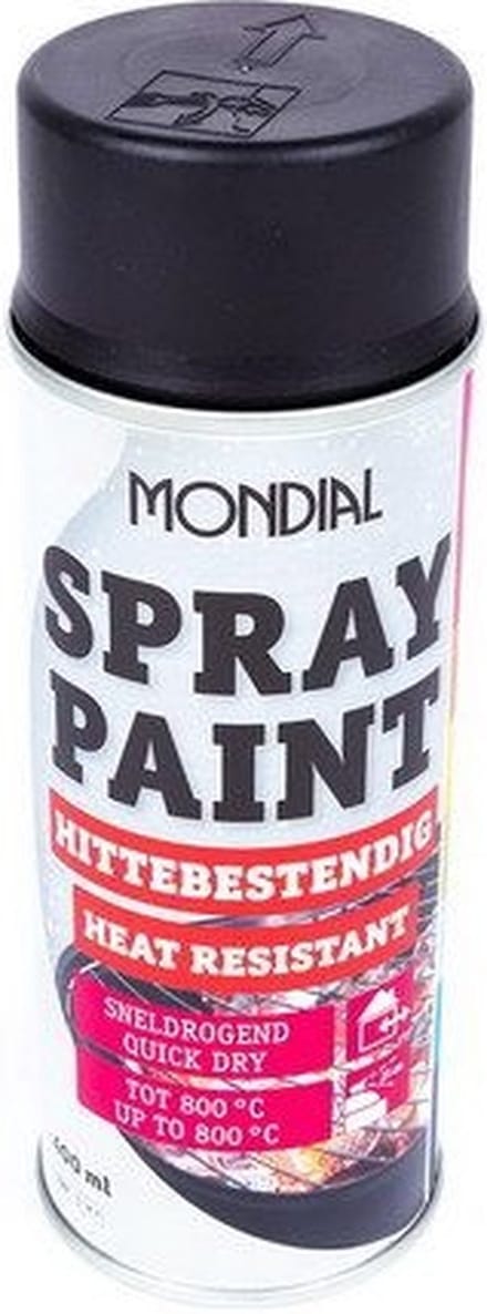 Hittebestendige Spray Paint Zwart | Beitsenkwast