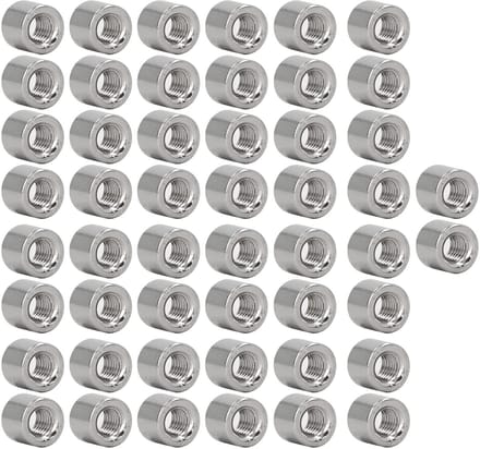Dailygoods- Koppelmoer Ronde - 50 Stuks - M6 x 1.0 mm - 9 mm Lengte