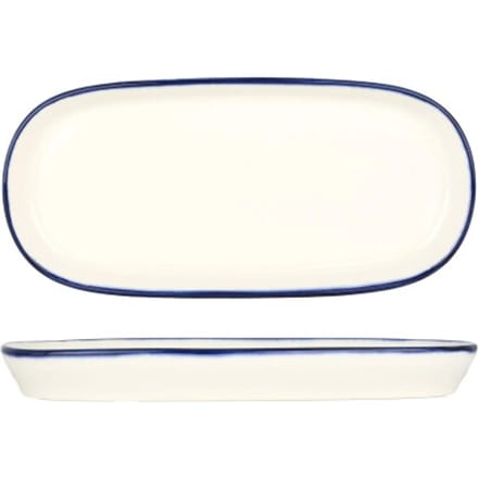 Bonna Serveerschaal - Linea Blue - Porselein - 21 cm - set van 2