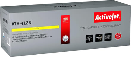ActiveJet AT-412N toner voor HP-printer; HP 305A CE412A vervanging; Opperste; 2600 pagina's; geel.