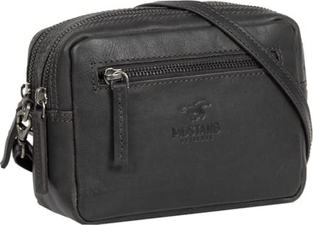 MUSTANG Leren Schoudertas Catania Crossbody Black Zwart