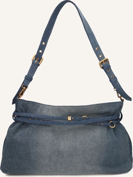 Pinko Belt Bag Big Denim Schoudertassen Dames - Blauw - Maat ONESIZE
