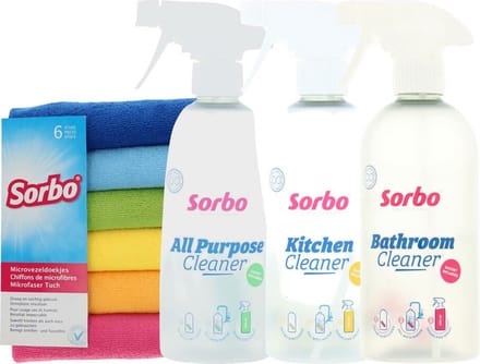 Sorbo Cleaners met Microvezeldoeken Pakket