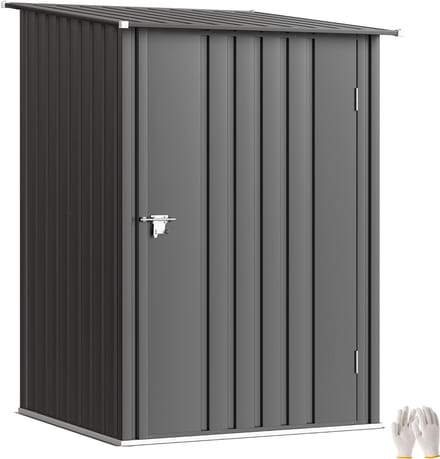 Outsunny - Tuinhuis - Staal - 100B x 103D x 160H cm - Donkergrijs