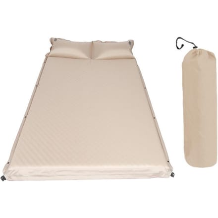 Automatisch opblaasbaar luchtbed Verdikte vloermat Draagbare campingtent Luchtbed Zelfopblazend 2 Persons-Regular kaki