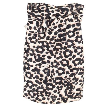See by Chloé bedrukte strapless mini-jurk van zijde met dierenprint
