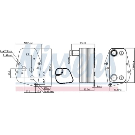 Olie radiator, motorolie NISSENS 90904