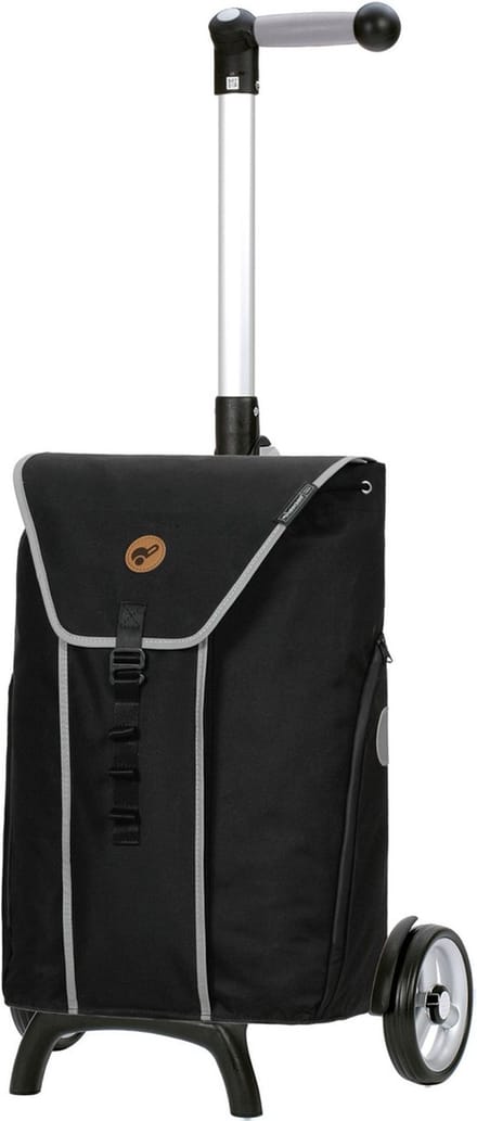 Andersen SHOPPER MANUFAKTUR Boodschappentrolley Unus Shopper Fun Bahne Grey Zwart 119cm