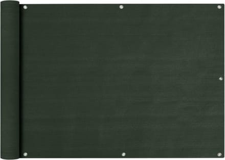 vidaXL - Balkonscherm - 75x600 - cm - HDPE - donkergroen